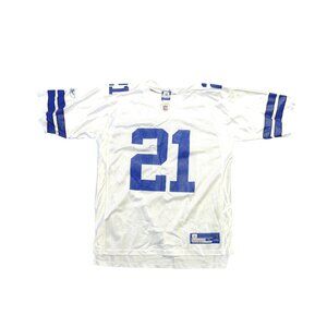 Dallas Cowboys RB #21 Julius Jones NFL Equipment Reebok White Mesh Size L Jersey